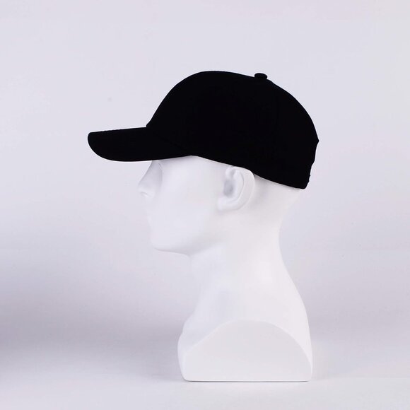 Unisex Black + Khaki Blue Baseball Cap Cotton Fits Washed Denim Adjustable Hat - Picture 2 of 6